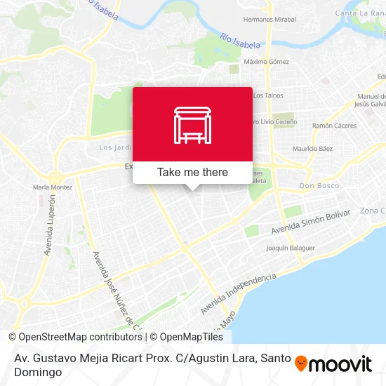 Mapa de Av. Gustavo Mejia Ricart Prox. C / Agustin Lara
