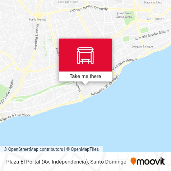 Mapa de Plaza El Portal (Av. Independencia)