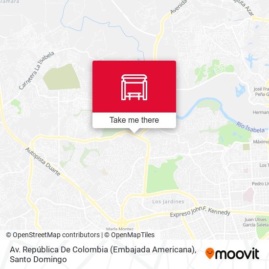 Mapa de Av. República De Colombia (Embajada Americana)