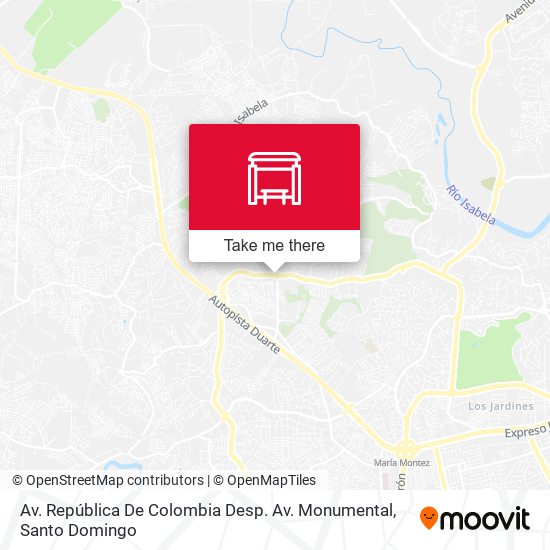 Mapa de Av. República De Colombia Desp. Av. Monumental
