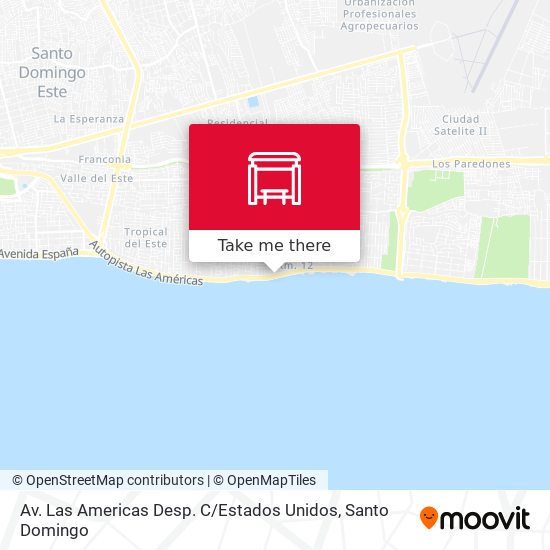 Av. Las Americas Desp. C / Estados Unidos map