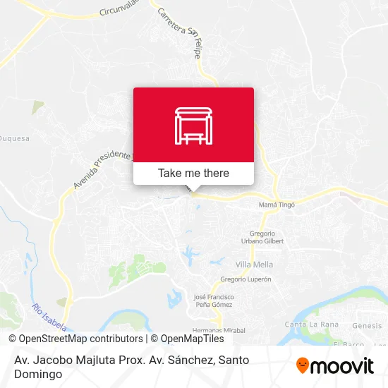 Av. Jacobo Majluta Prox. Av. Sánchez map