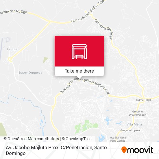 Av. Jacobo Majluta Prox. C / Penetración map