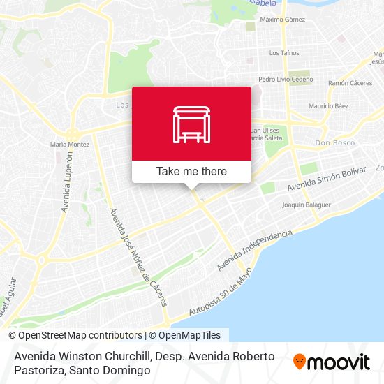 Avenida Winston Churchill, Desp. Avenida Roberto Pastoriza map