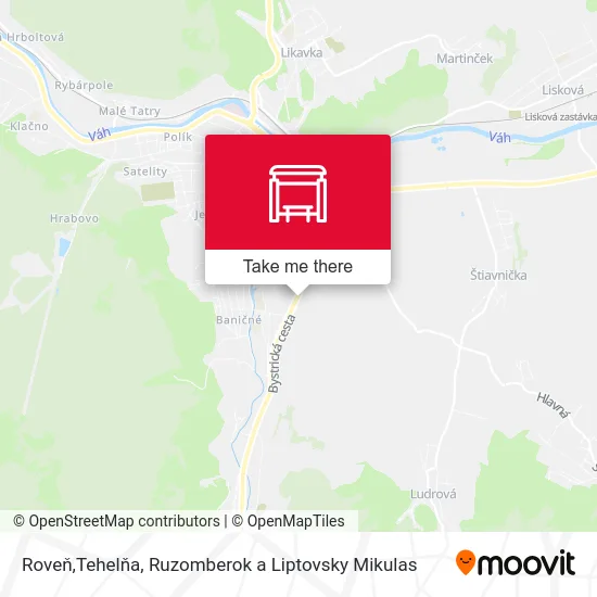 Roveň,Tehelňa map