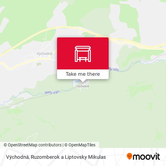 Východná map