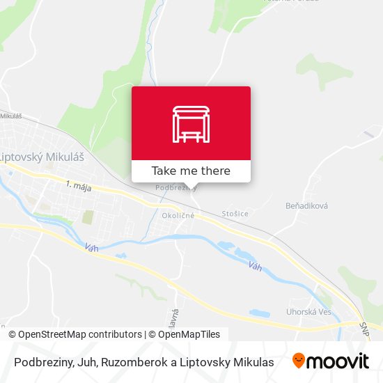 Podbreziny, Juh map