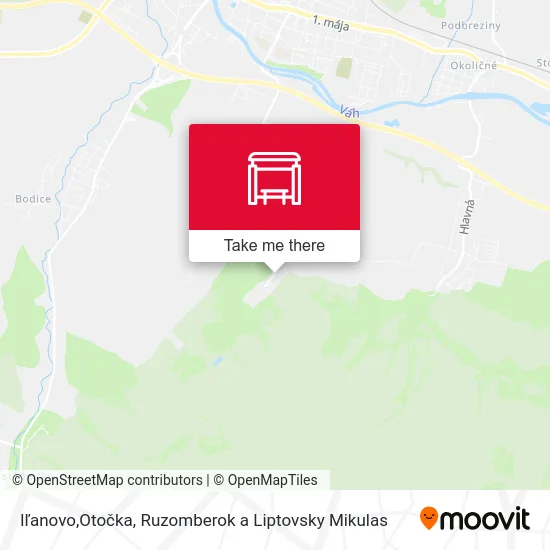 Iľanovo,Otočka map