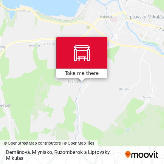 Demänová, Mlynisko map