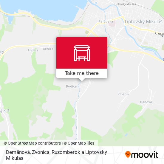 Demänová, Zvonica map