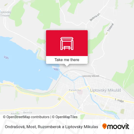 Ondrašová, Most map