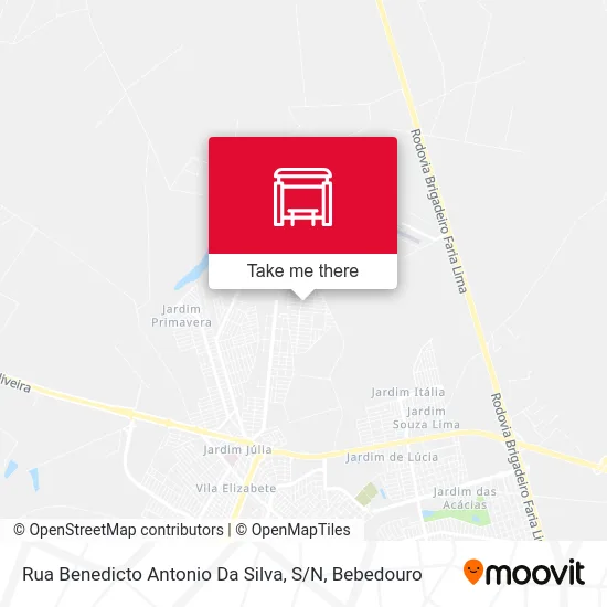 Rua Benedicto Antonio Da Silva, S / N map