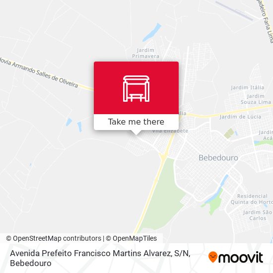 Avenida Prefeito Francisco Martins Alvarez, S / N map