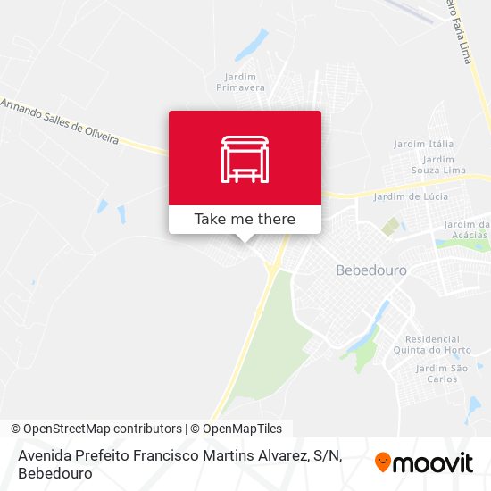 Avenida Prefeito Francisco Martins Alvarez, S / N map