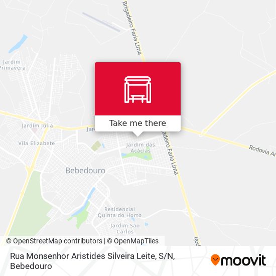Rua Monsenhor Aristides Silveira Leite, S / N map