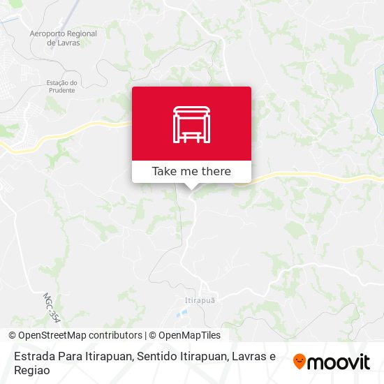Estrada Para Itirapuan, Sentido Itirapuan map
