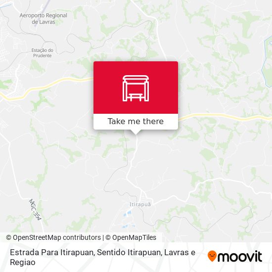 Estrada Para Itirapuan, Sentido Itirapuan map