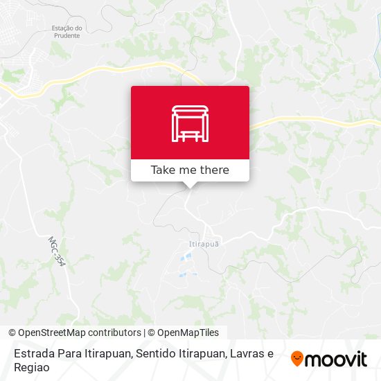 Estrada Para Itirapuan, Sentido Itirapuan map