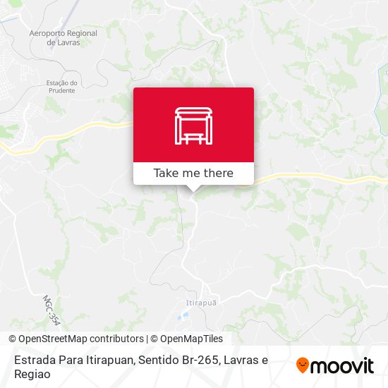 Estrada Para Itirapuan, Sentido Br-265 map