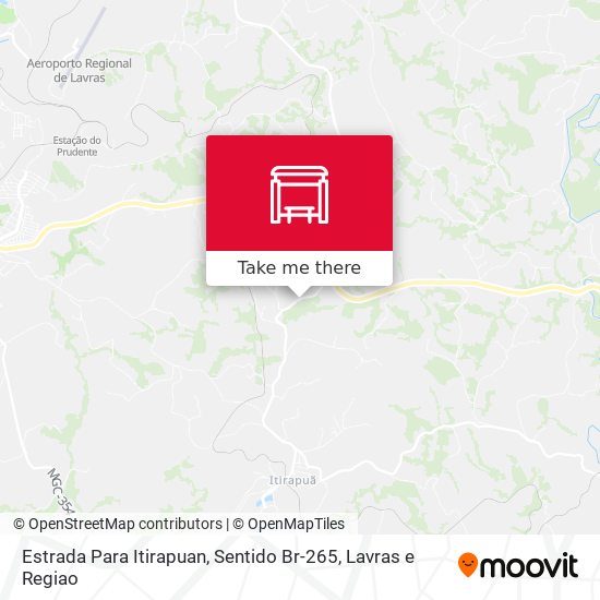 Estrada Para Itirapuan, Sentido Br-265 map