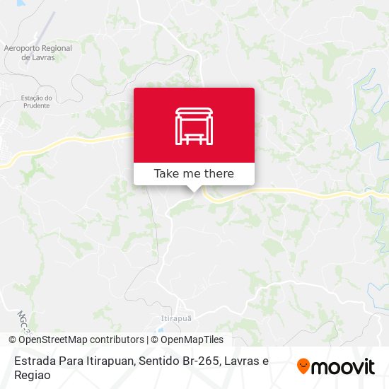 Estrada Para Itirapuan, Sentido Br-265 map