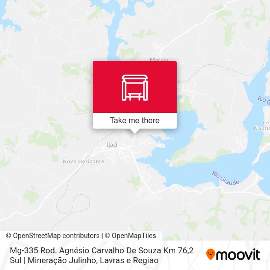 Mapa Mg-335 Rod. Agnésio Carvalho De Souza Km 76,2 Sul | Mineração Julinho
