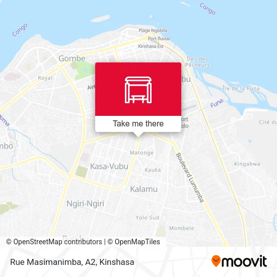 Rue Masimanimba, A2 map