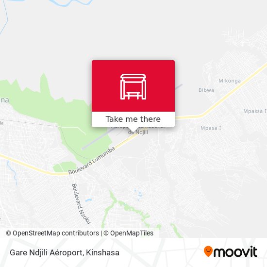 Gare Ndjili Aéroport map