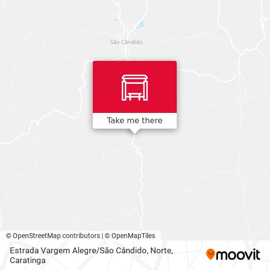 Estrada Vargem Alegre / São Cândido, Norte map