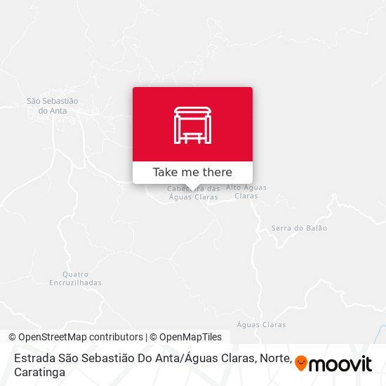 Estrada São Sebastião Do Anta / Águas Claras, Norte map