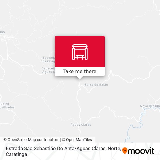 Estrada São Sebastião Do Anta / Águas Claras, Norte map