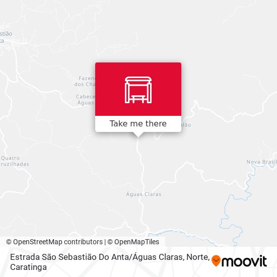 Estrada São Sebastião Do Anta / Águas Claras, Norte map