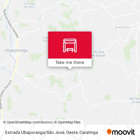 Estrada Ubaporanga / São José, Oeste map