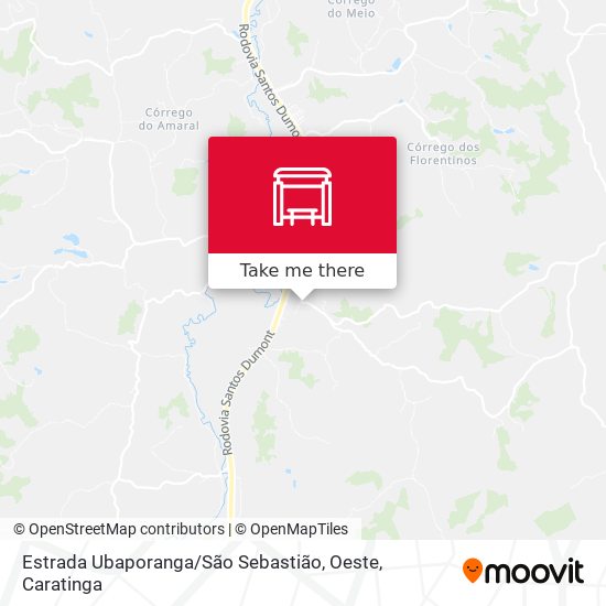 Estrada Ubaporanga / São Sebastião, Oeste map
