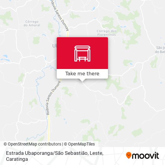 Mapa Estrada Ubaporanga / São Sebastião, Leste