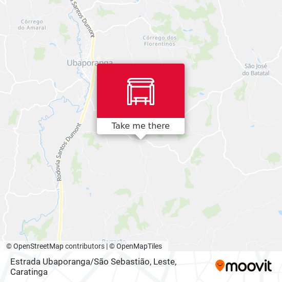 Estrada Ubaporanga / São Sebastião, Leste map