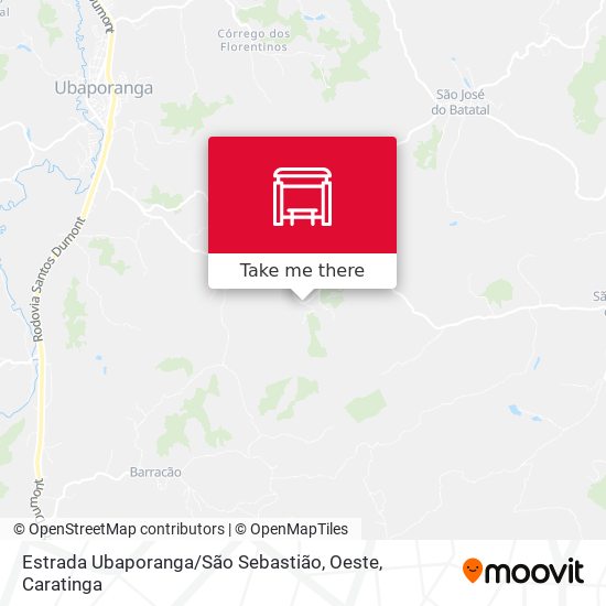 Estrada Ubaporanga / São Sebastião, Oeste map