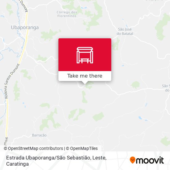 Estrada Ubaporanga / São Sebastião, Leste map