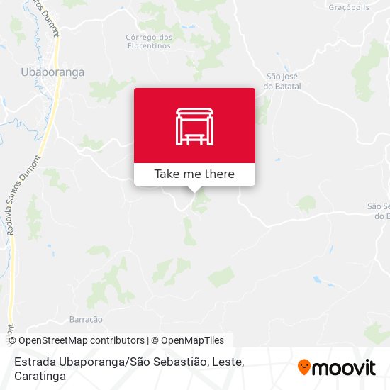 Estrada Ubaporanga / São Sebastião, Leste map