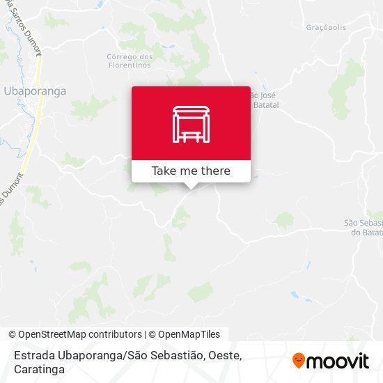 Estrada Ubaporanga / São Sebastião, Oeste map