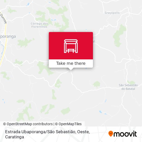 Estrada Ubaporanga / São Sebastião, Oeste map