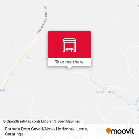 Estrada Dom Cavati / Novo Horizonte, Leste map