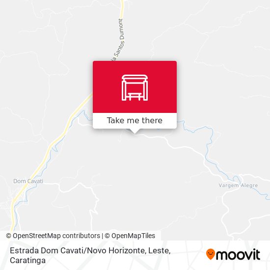 Estrada Dom Cavati / Novo Horizonte, Leste map