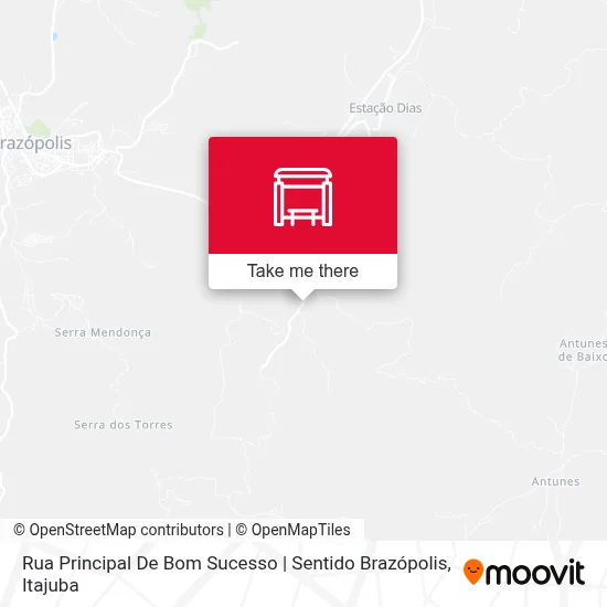 Rua Principal De Bom Sucesso | Sentido Brazópolis map