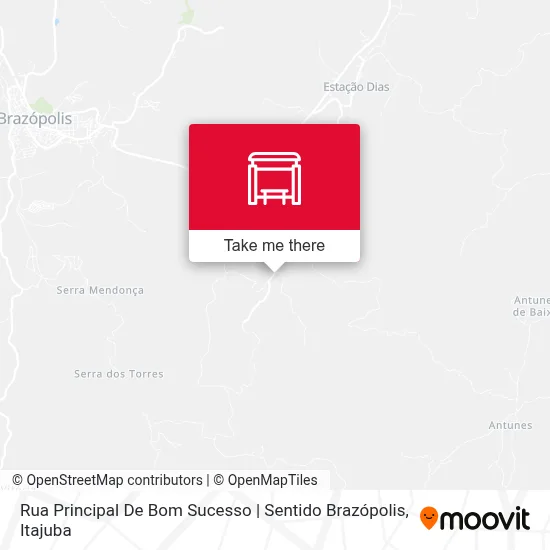 Rua Principal De Bom Sucesso | Sentido Brazópolis map