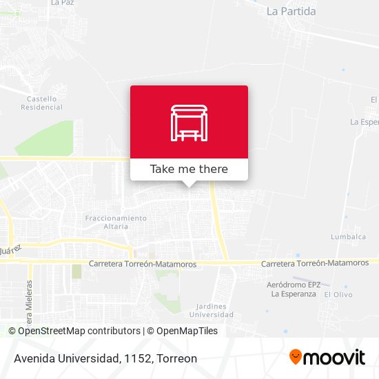 Mapa de Avenida Universidad, 1152