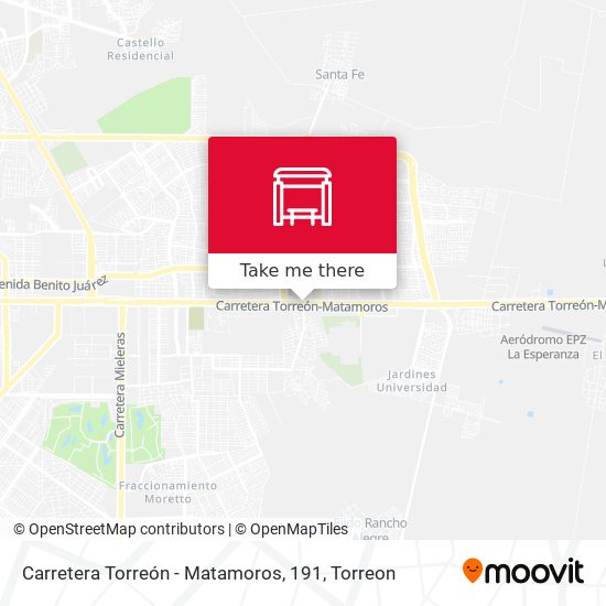 Carretera Torreón - Matamoros, 191 map