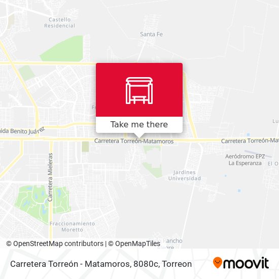 Carretera Torreón - Matamoros, 8080c map