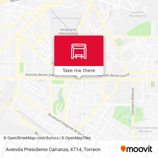 Mapa de Avenida Presidente Carranza, 4714