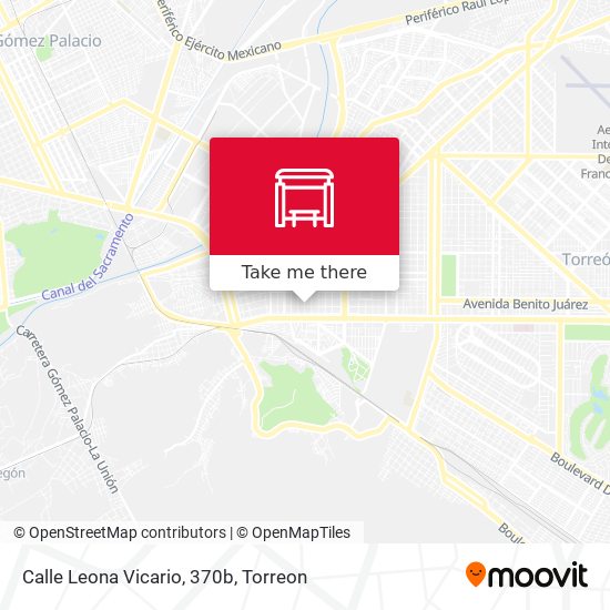 Mapa de Calle Leona Vicario, 370b
